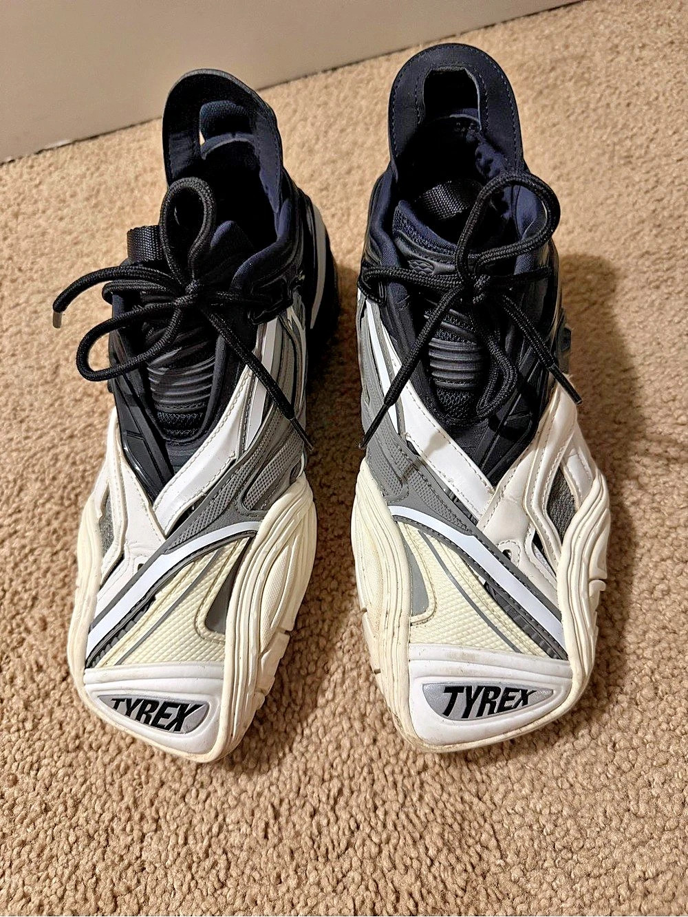 Balenciaga Tyrex Sneakers White & Black US 9